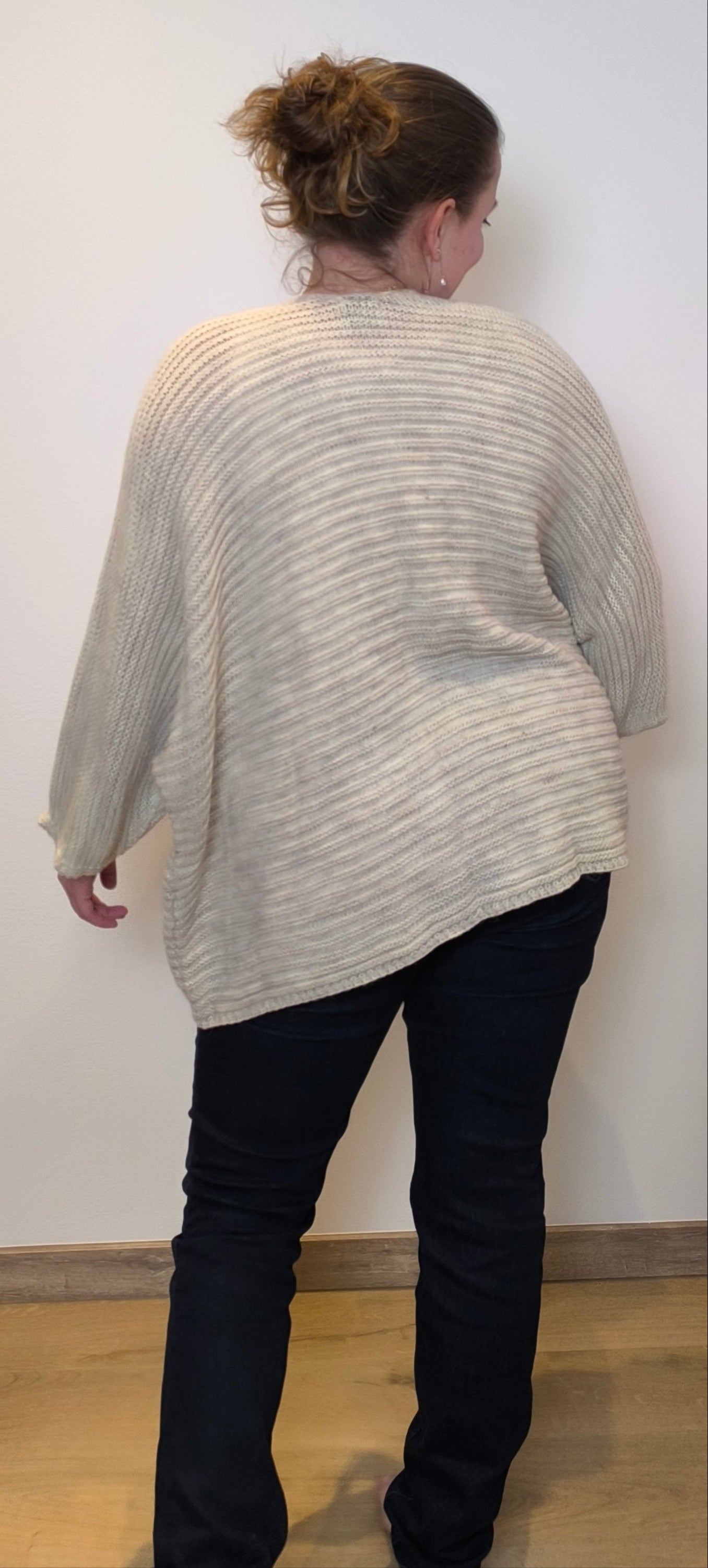 Gebreide cardigan met zakken beige