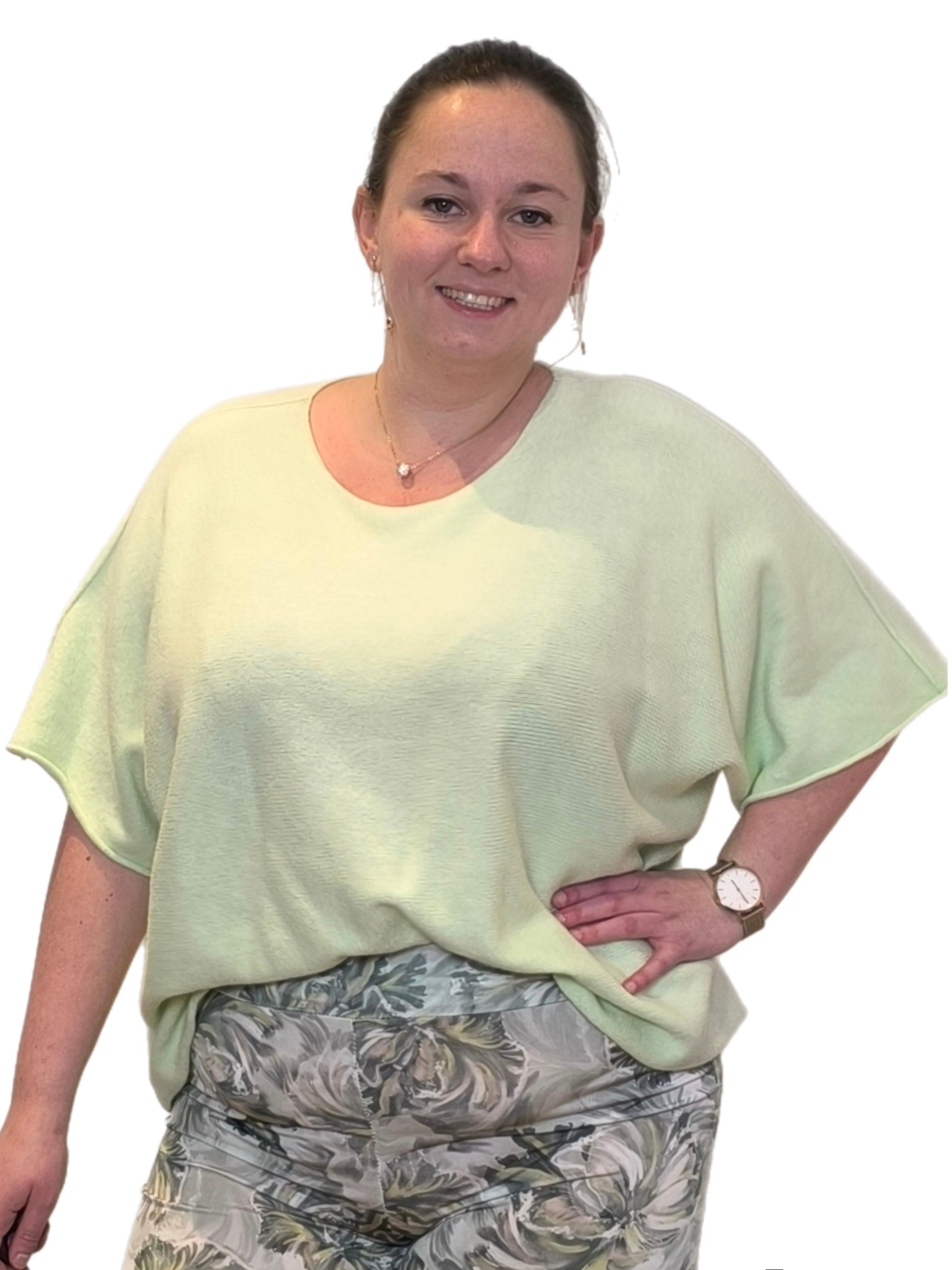 Soft oversized pull groen
