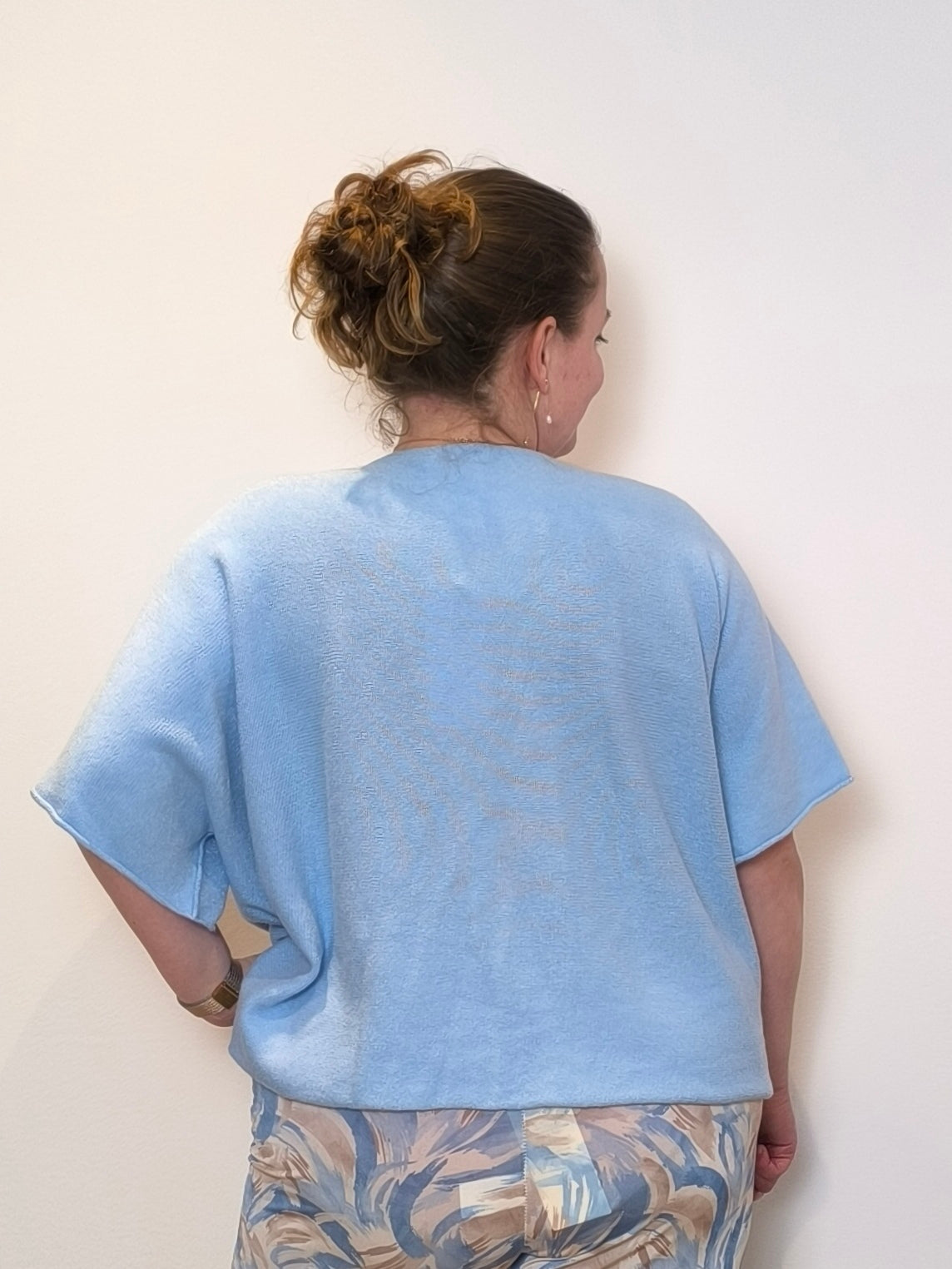 Soft oversized pull blauw