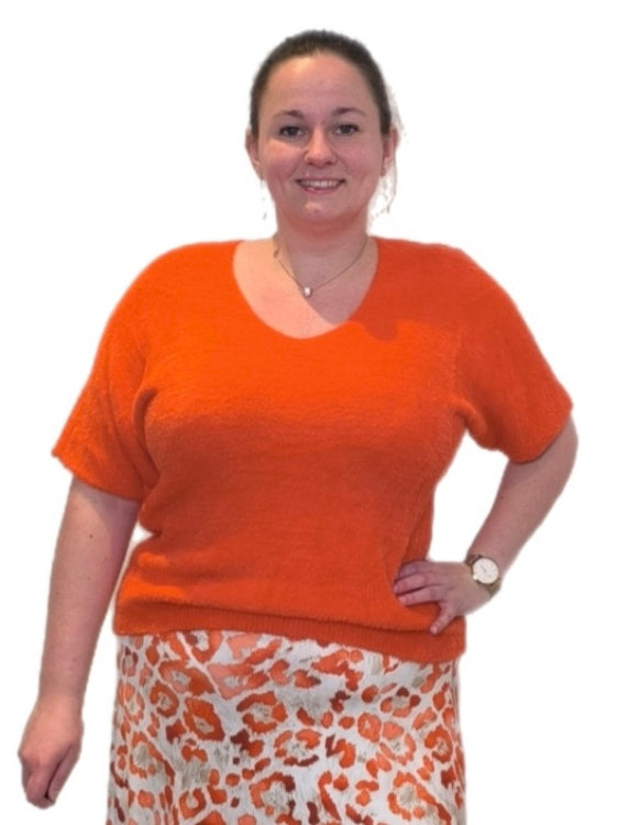 Fluffy pull oranje